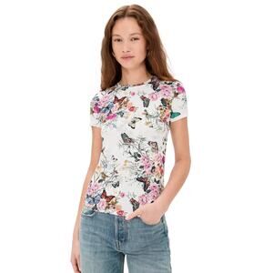 L'Agence - Ressi Short Sleeve Butterfly Print Tee